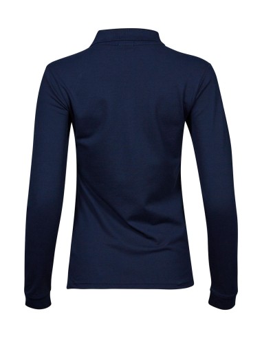 T-146-Womens Luxury Stretch Long Sleeve Polo